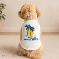 Family Vacation Retro Sunset South Carolina Myrtle Beach Doggie Tank thumb 2