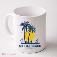 Family Vacation Retro Sunset South Carolina Myrtle Beach Coffee Mug thumb 0