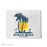 Family Vacation Retro Sunset South Carolina Myrtle Beach Mousepad thumb 0