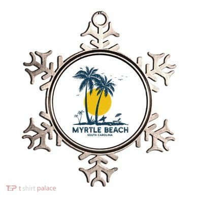 Family Vacation Retro Sunset South Carolina Myrtle Beach Ornament