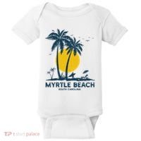 Family Vacation Retro Sunset South Carolina Myrtle Beach Baby Bodysuit thumb 0