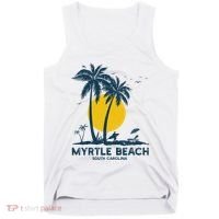 Family Vacation Retro Sunset South Carolina Myrtle Beach Tank Top thumb 0