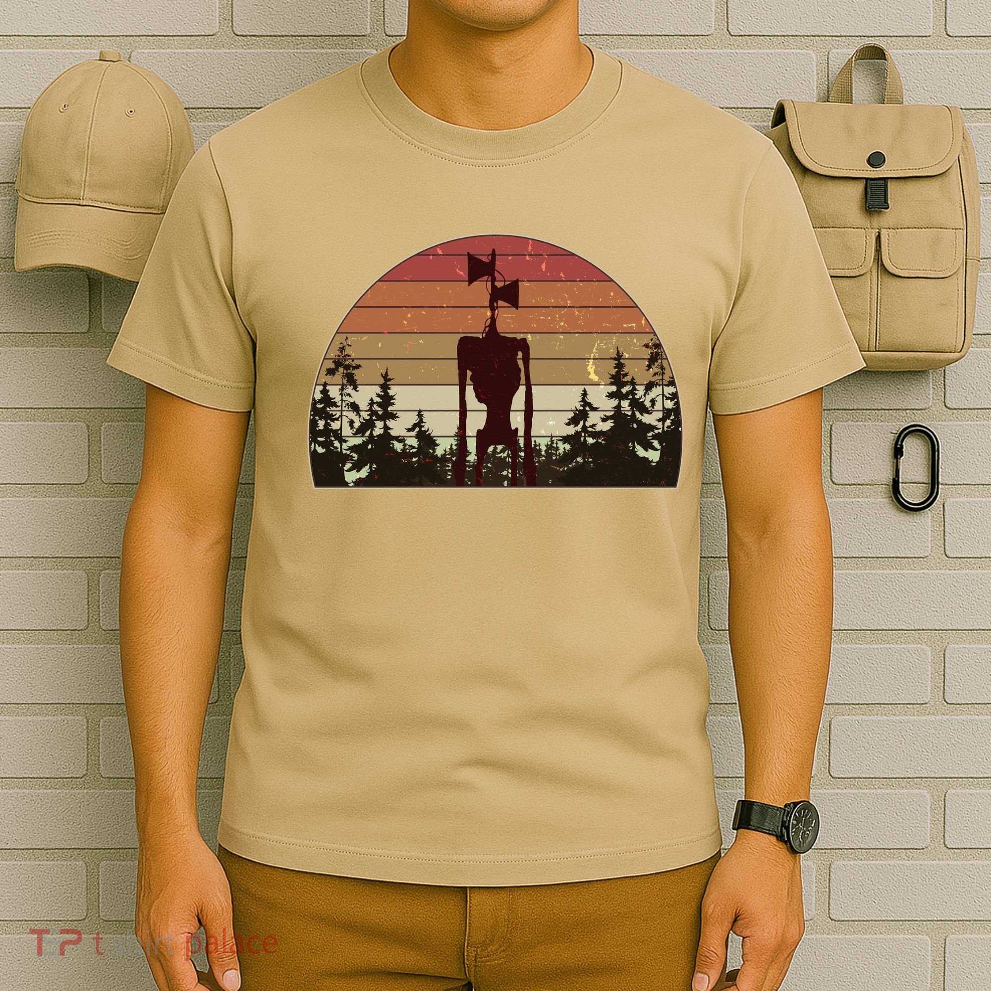 Funny Vintage Retro Creepy Siren Head T-Shirt