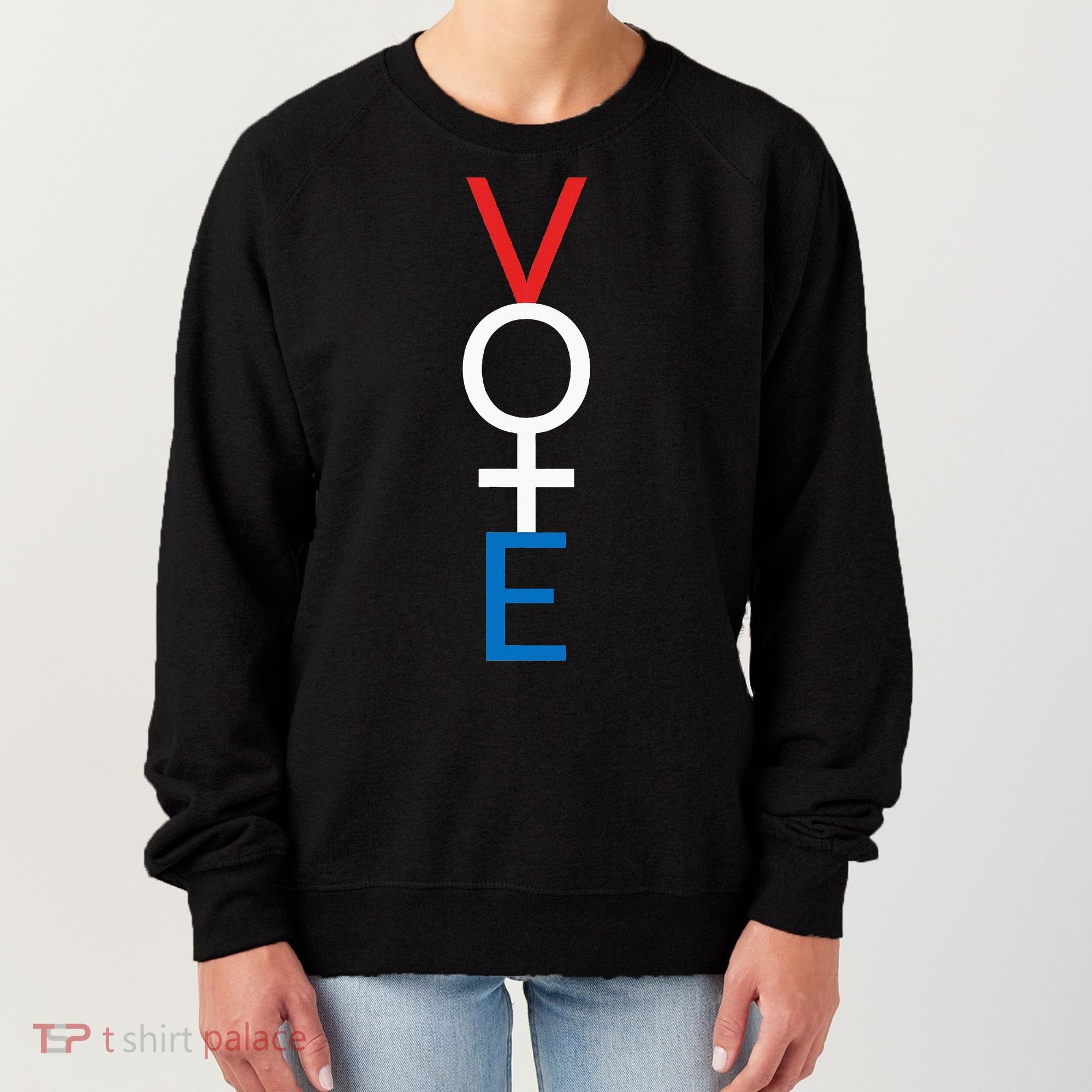 Feminist Vote Red White Blue Voting Women's Sweatshirt