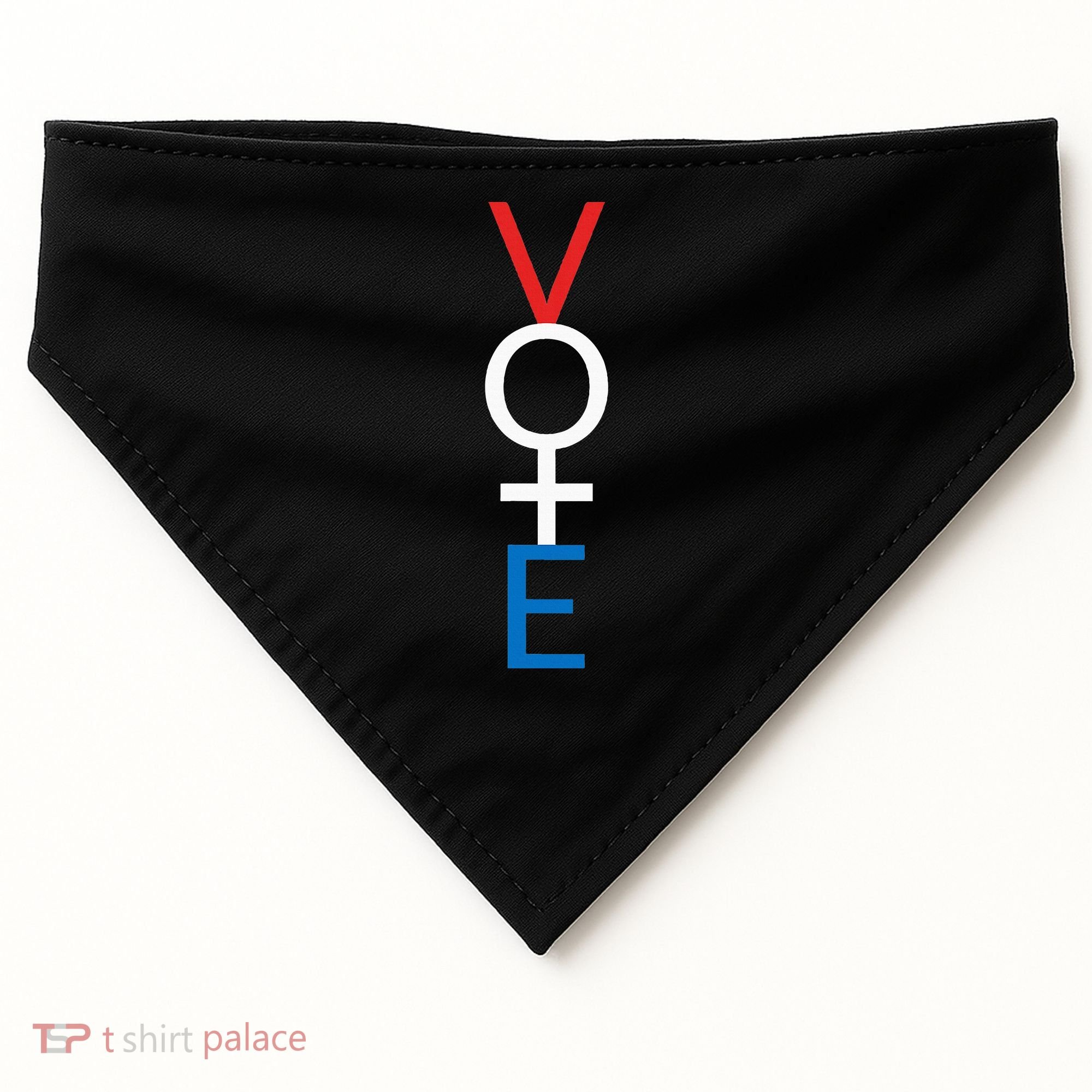 Feminist Vote Red White Blue Voting USA-Made Doggie Bandana