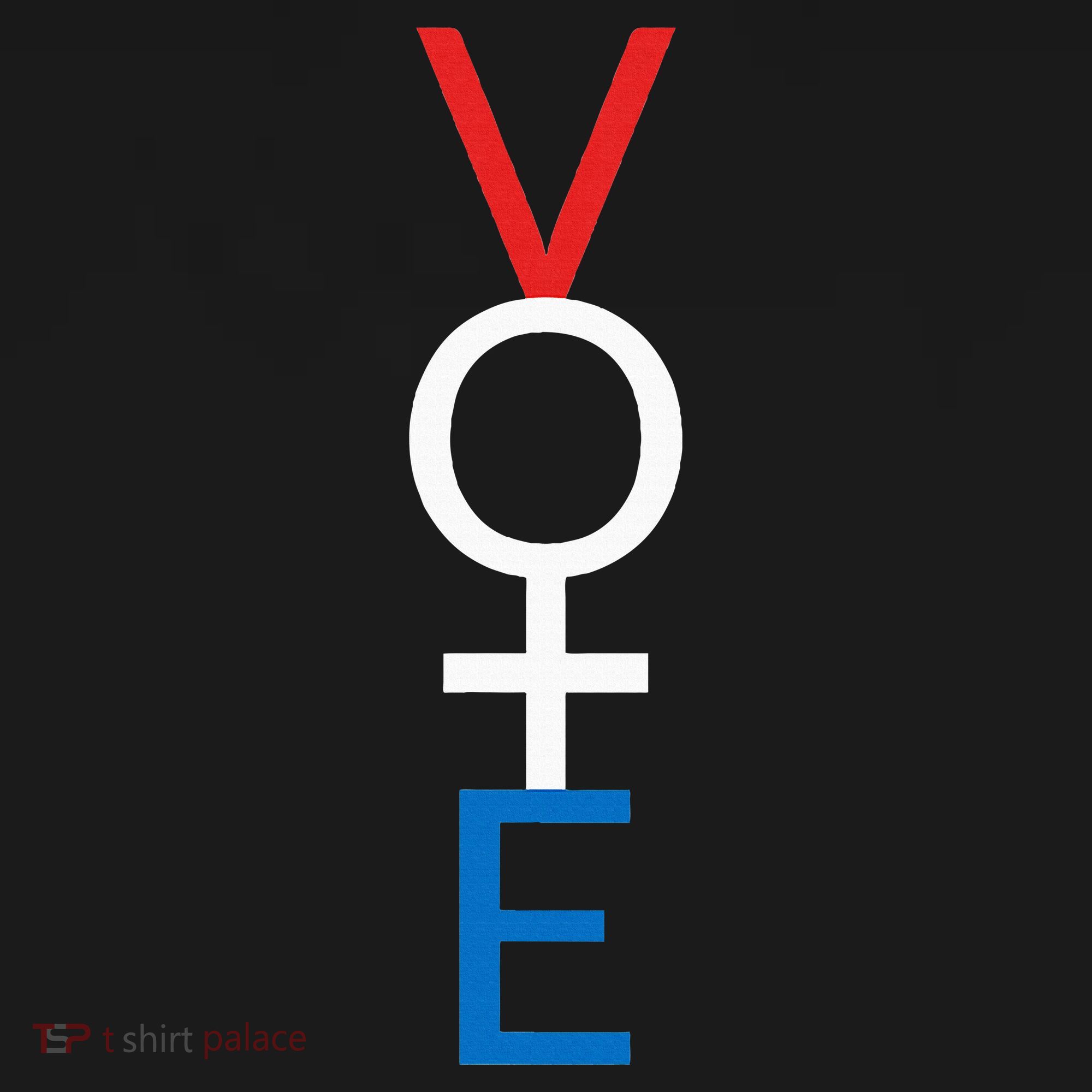 Feminist Vote Red White Blue Voting USA-Made Doggie Bandana