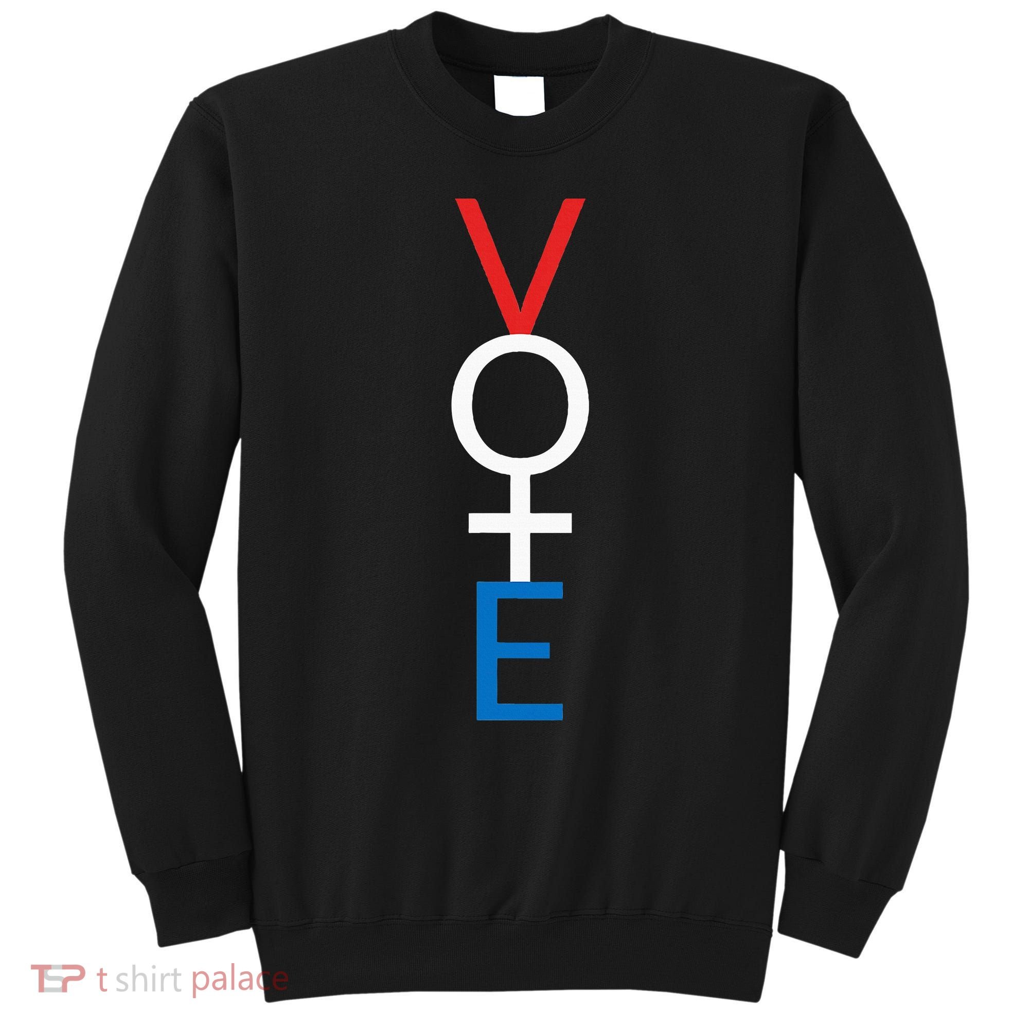Feminist Vote Red White Blue Voting Sweatshirt