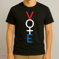 Feminist Vote Red White Blue Voting T-Shirt thumb 3