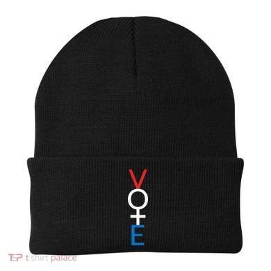 Feminist Vote Red White Blue Voting Beanie