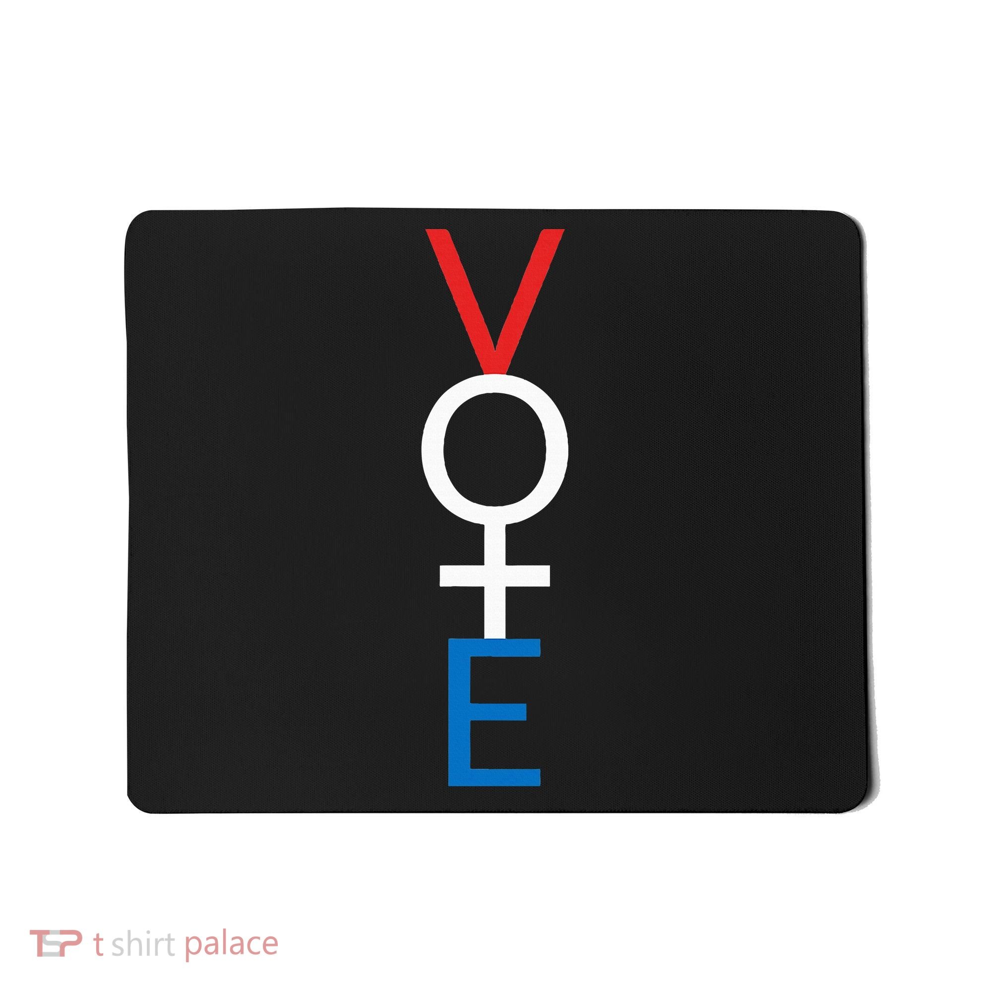 Feminist Vote Red White Blue Voting Mousepad