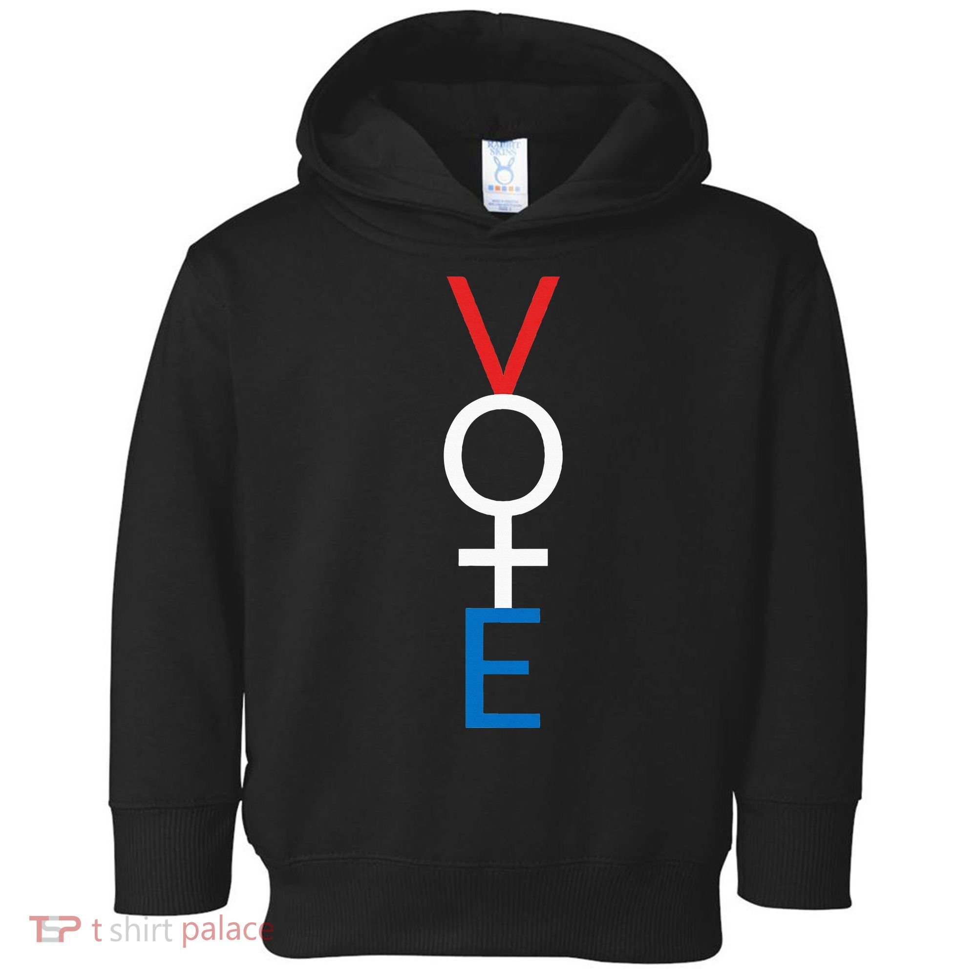 Feminist Vote Red White Blue Voting Toddler Hoodie