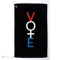 Feminist Vote Red White Blue Voting Golf Towel thumb 0
