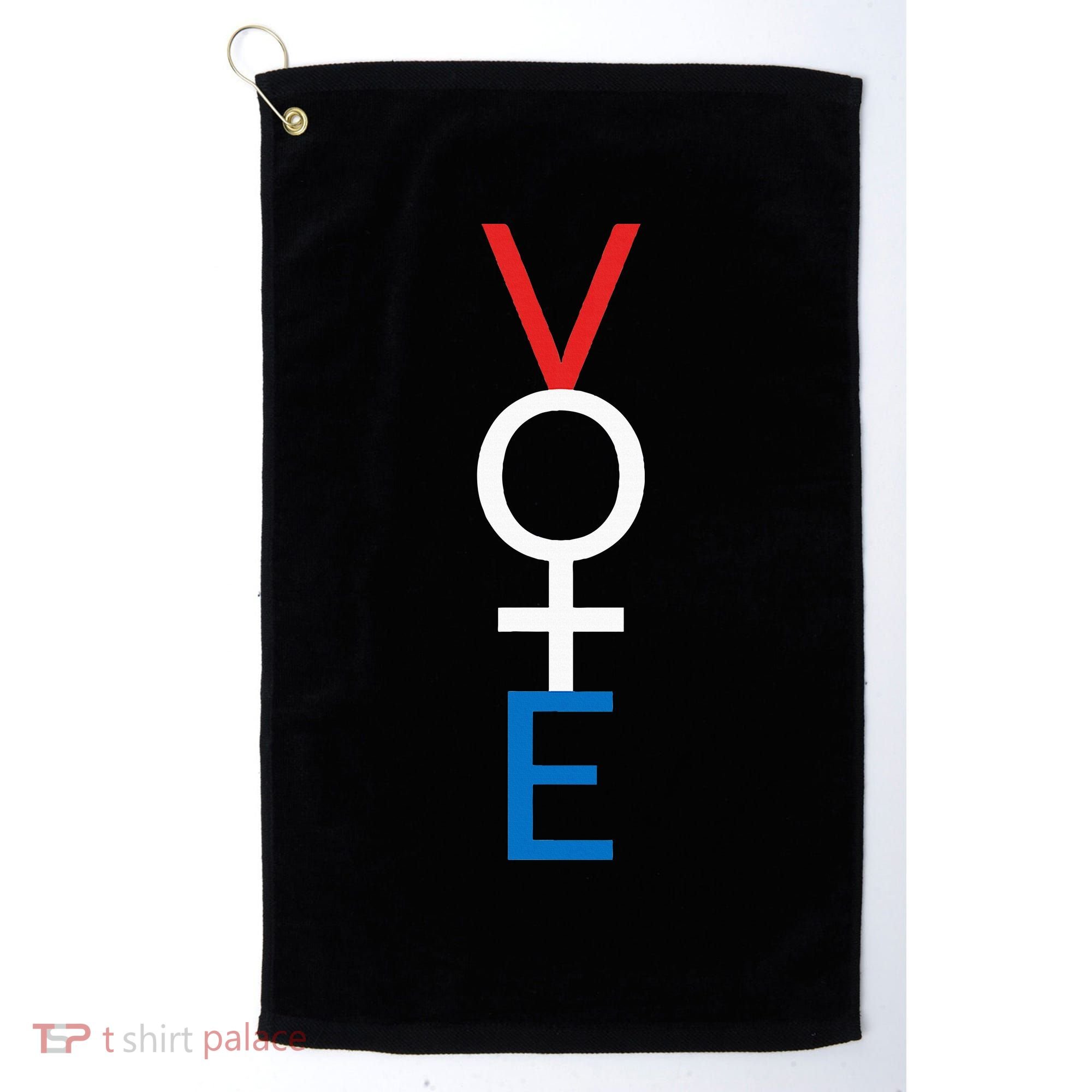 Feminist Vote Red White Blue Voting Golf Towel