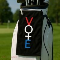 Feminist Vote Red White Blue Voting Golf Towel thumb 2