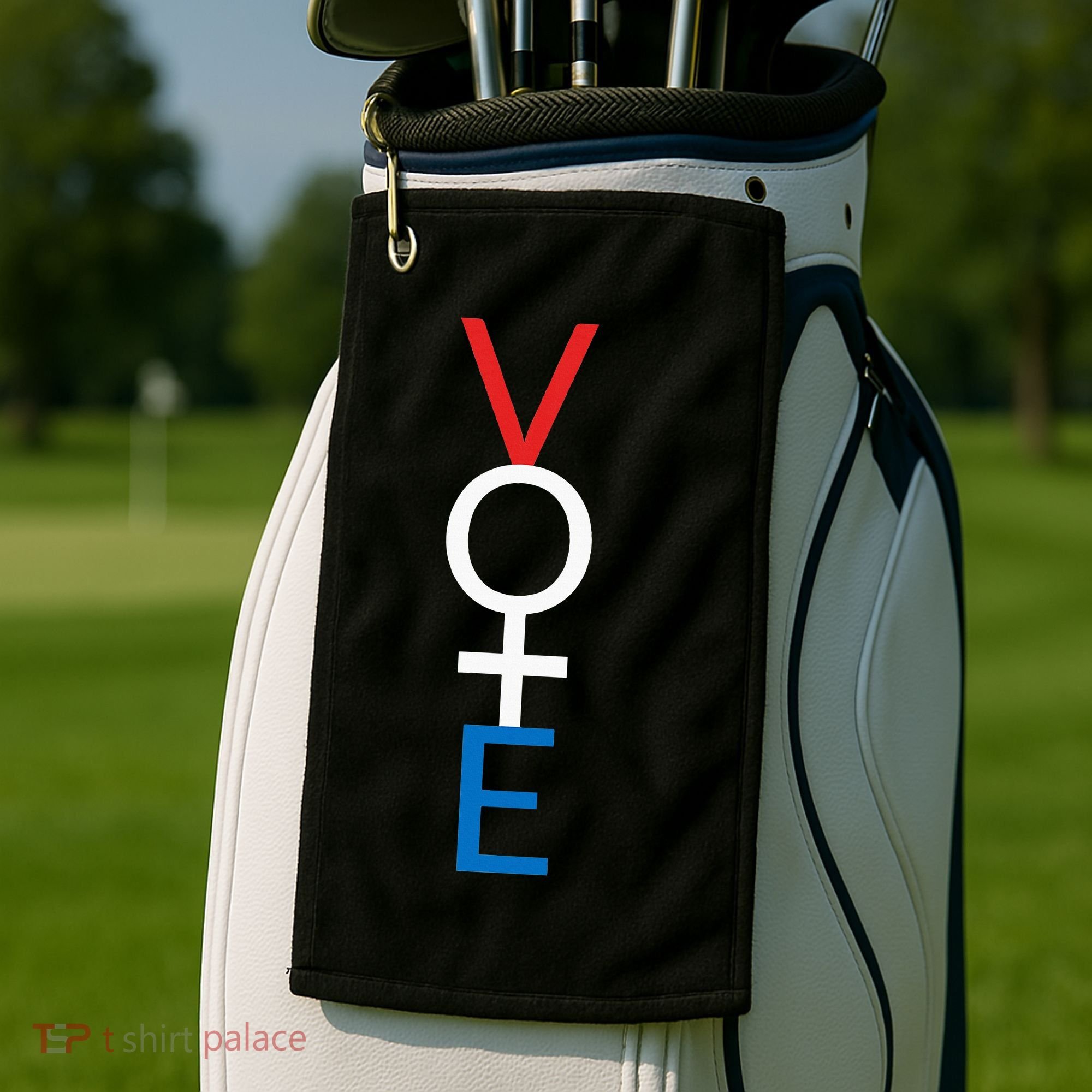 Feminist Vote Red White Blue Voting Golf Towel