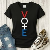 Feminist Vote Red White Blue Voting Women's T-Shirt thumb 3