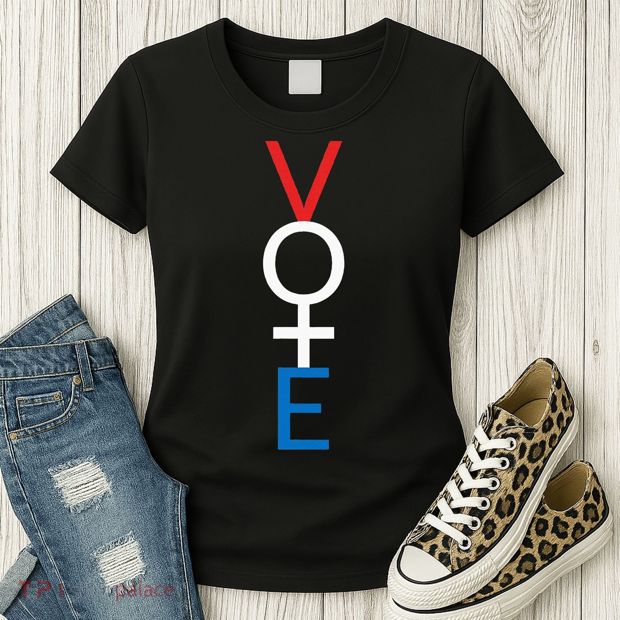 Feminist Vote Red White Blue Voting Women's T-Shirt