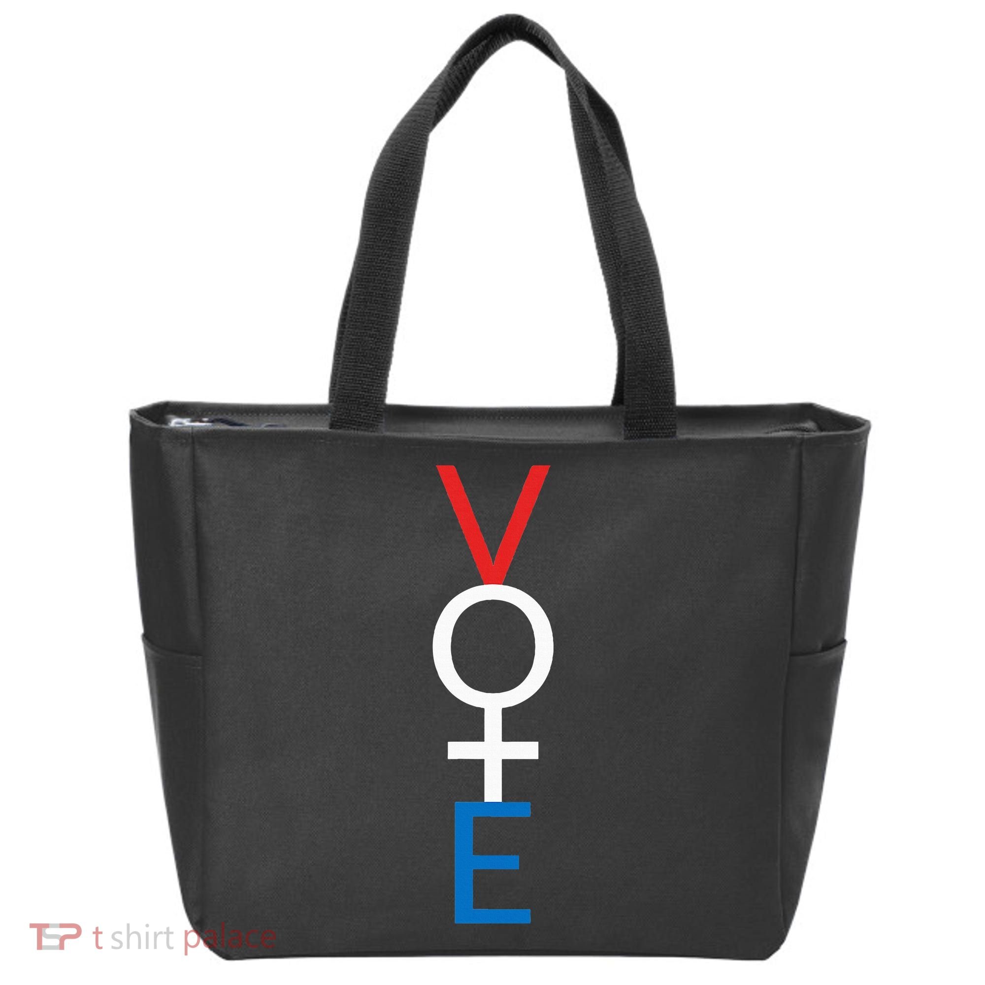 Feminist Vote Red White Blue Voting Tote Bag