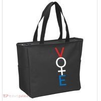 Feminist Vote Red White Blue Voting Tote Bag thumb 2