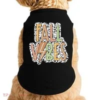 Fall Vibes Retro Autumn Patterns Doggie Tank thumb 0