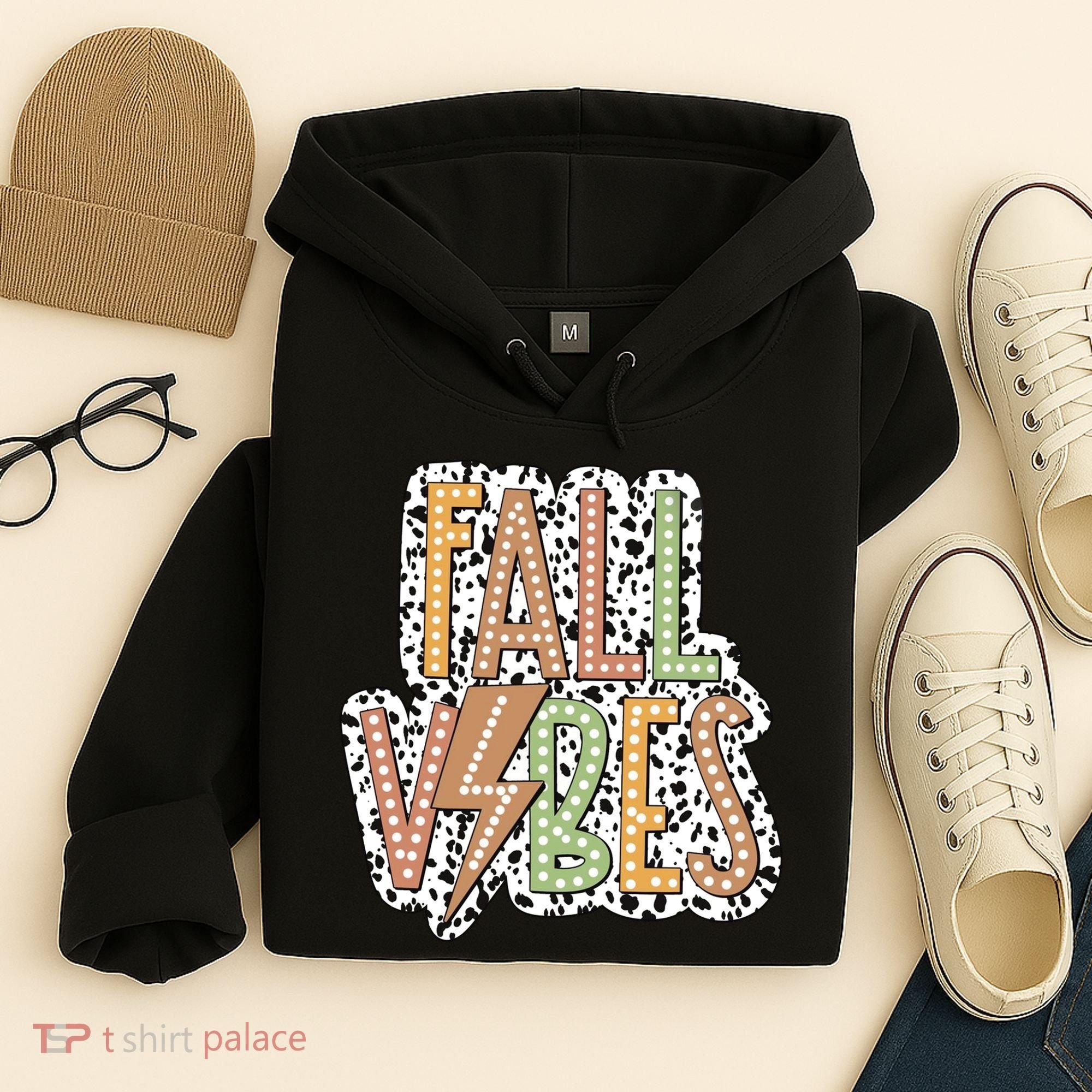 Fall Vibes Retro Autumn Patterns Hoodie