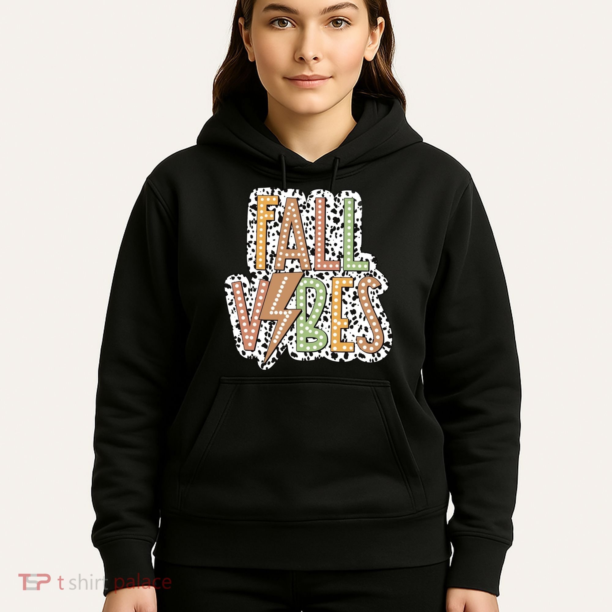 Fall Vibes Retro Autumn Patterns Hoodie