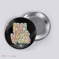 Fall Vibes Retro Autumn Patterns Button thumb 0