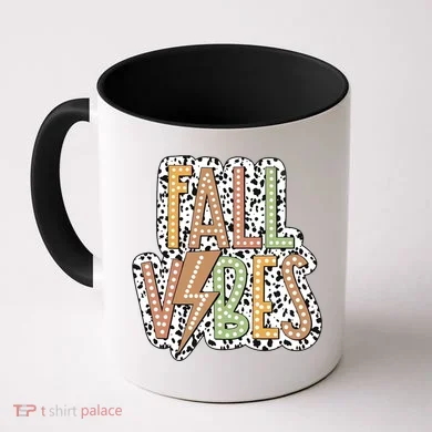 Fall Vibes Retro Autumn Patterns Coffee Mug