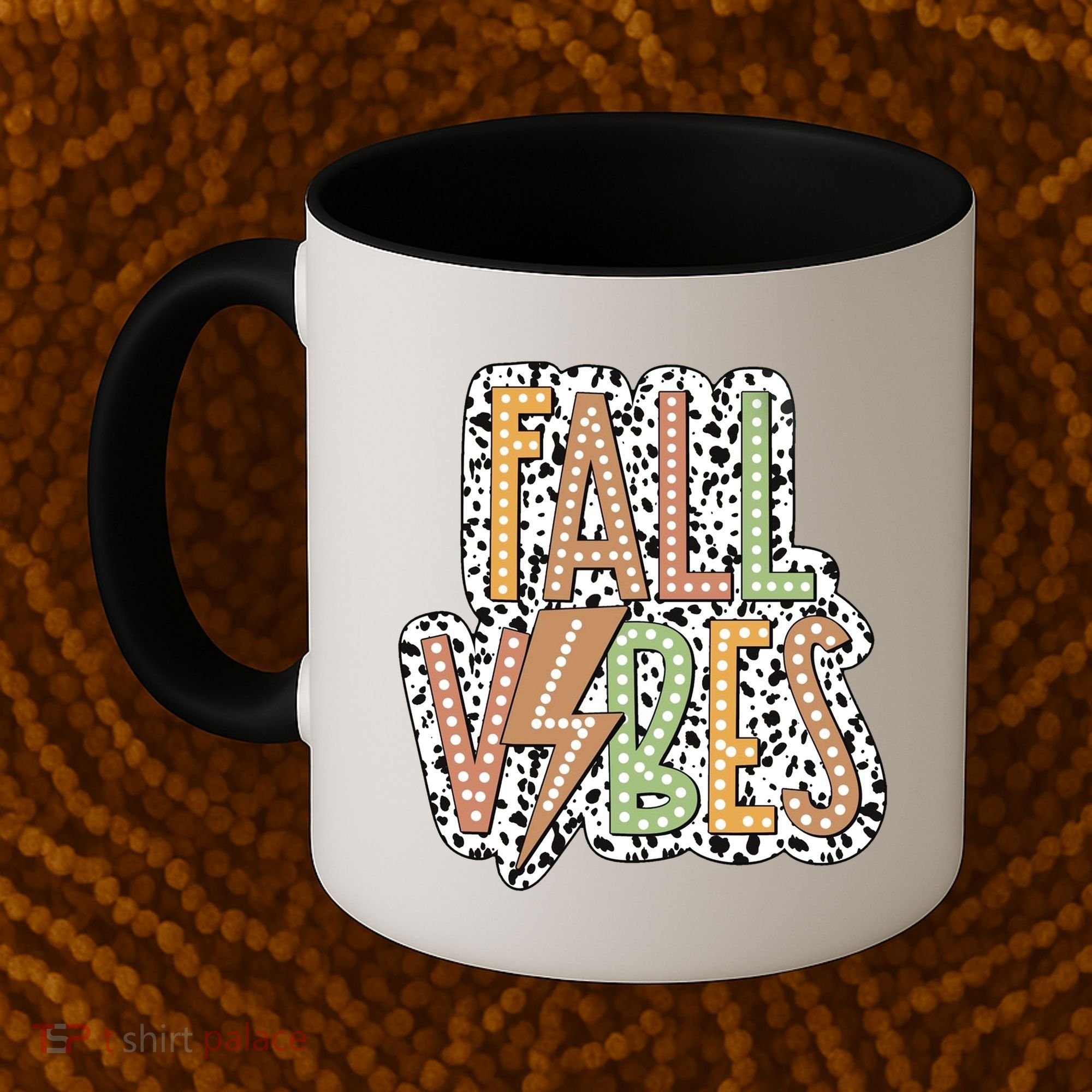 Fall Vibes Retro Autumn Patterns Coffee Mug
