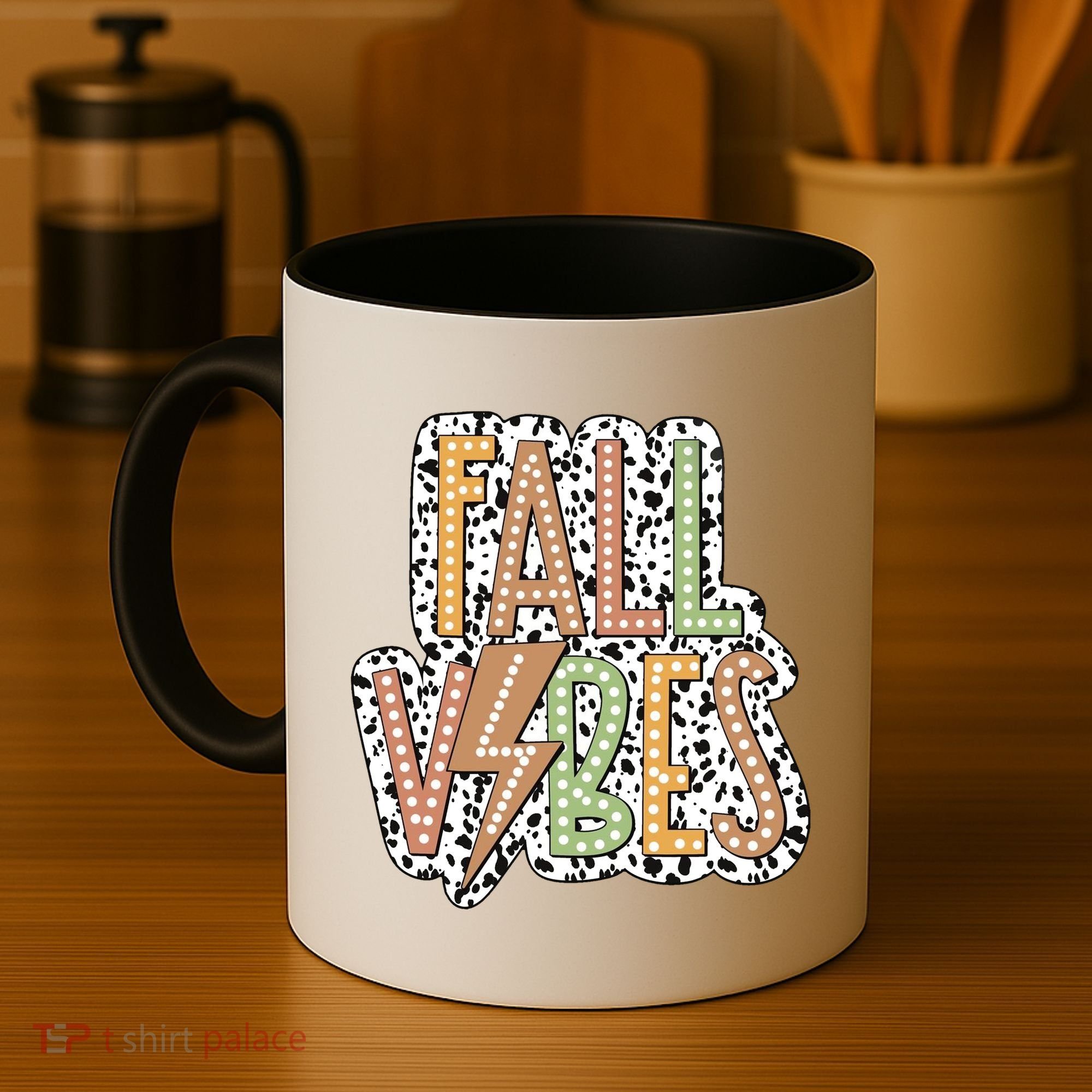 Fall Vibes Retro Autumn Patterns Coffee Mug