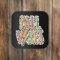 Fall Vibes Retro Autumn Patterns Coaster thumb 0