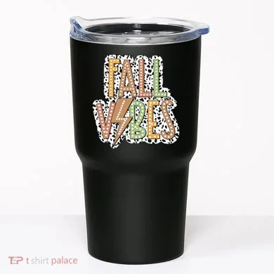 Fall Vibes Retro Autumn Patterns Tumbler