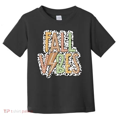 Fall Vibes Retro Autumn Patterns Toddler T-Shirt