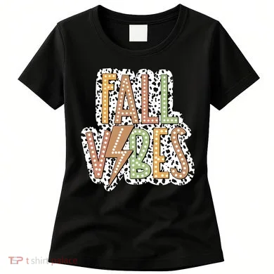 Fall Vibes Retro Autumn Patterns Women's T-Shirt