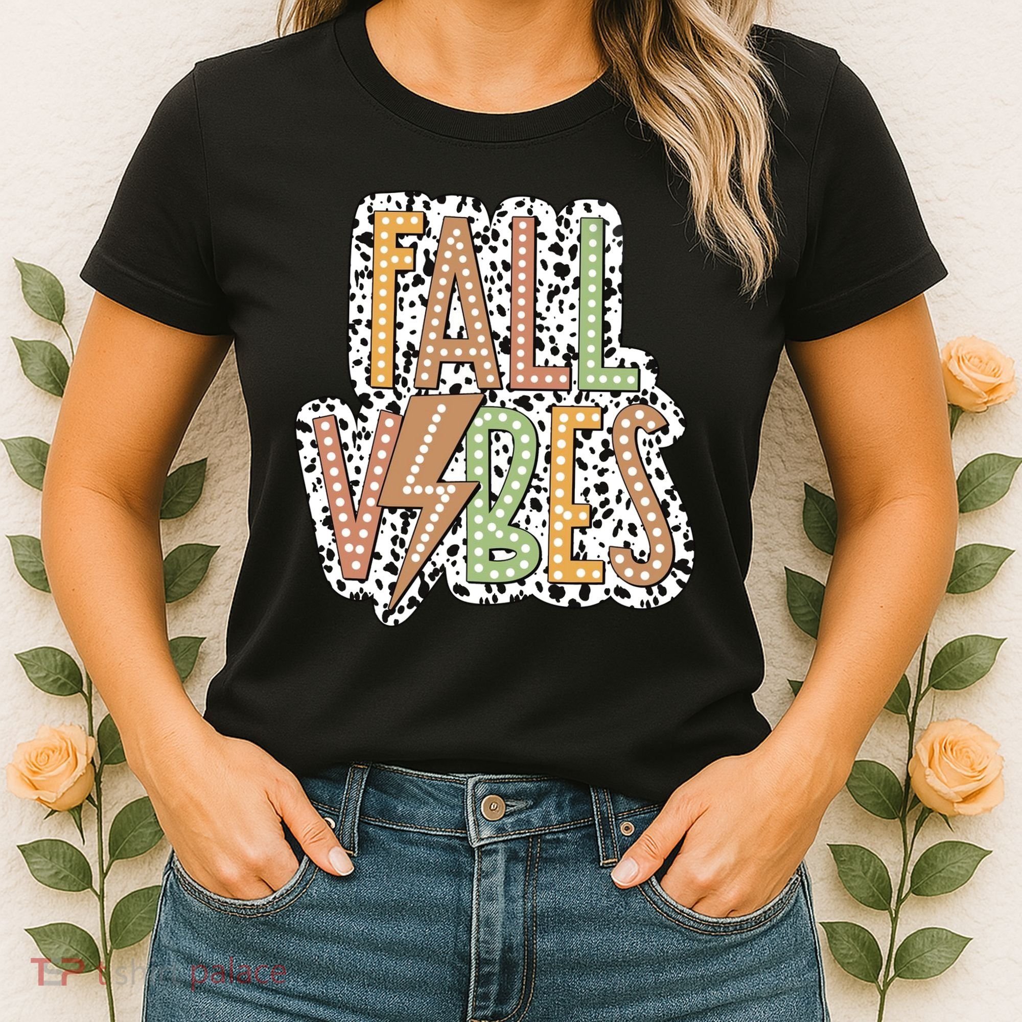 Fall Vibes Retro Autumn Patterns Women's T-Shirt