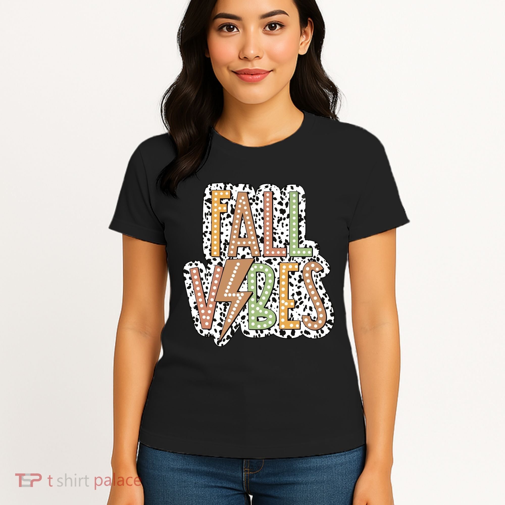 Fall Vibes Retro Autumn Patterns Women's T-Shirt