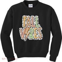 Fall Vibes Retro Autumn Patterns Kids Sweatshirt thumb 0