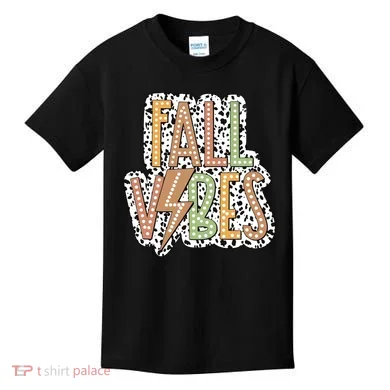 Fall Vibes Retro Autumn Patterns Kids T-Shirt