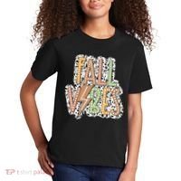 Fall Vibes Retro Autumn Patterns Kids T-Shirt thumb 2