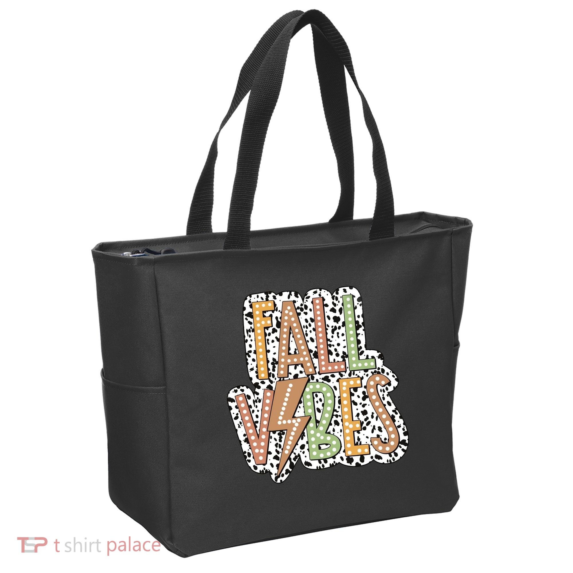 Fall Vibes Retro Autumn Patterns Tote Bag