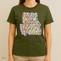 Fall Vibes Retro Autumn Patterns T-Shirt thumb 4