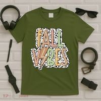 Fall Vibes Retro Autumn Patterns T-Shirt thumb 5