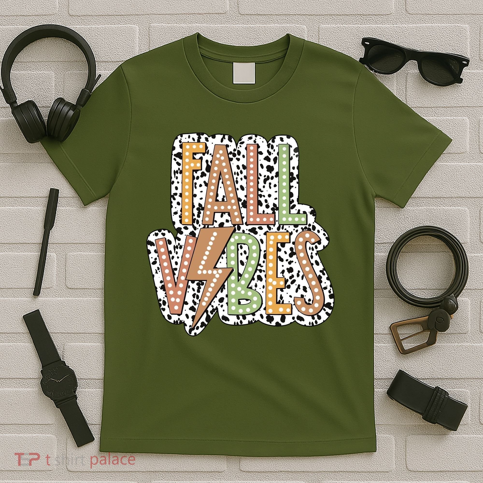 Fall Vibes Retro Autumn Patterns T-Shirt