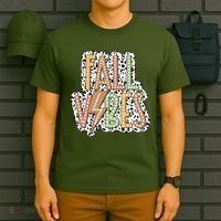 Fall Vibes Retro Autumn Patterns T-Shirt thumb 6