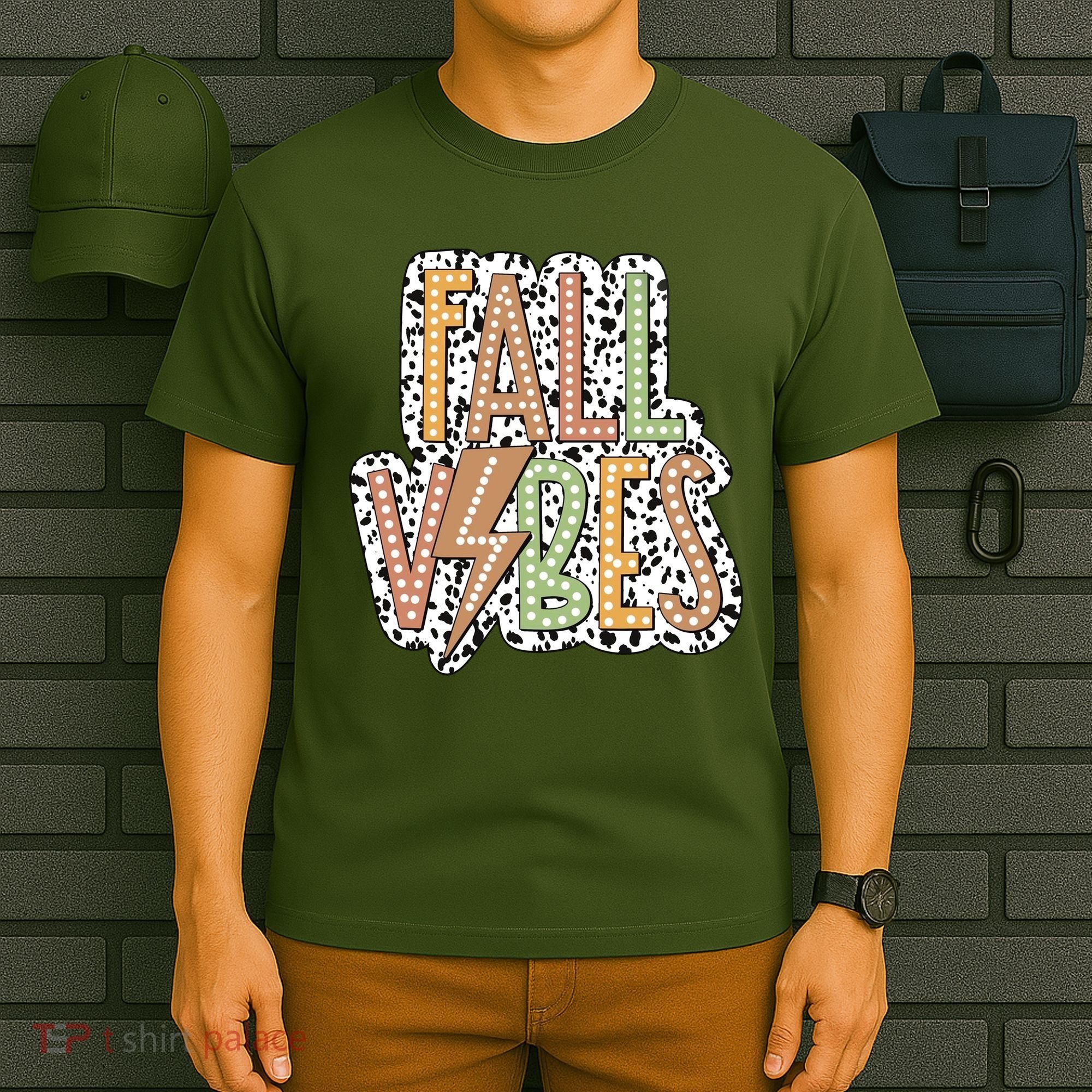 Fall Vibes Retro Autumn Patterns T-Shirt
