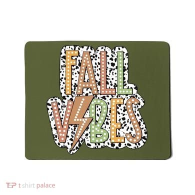 Fall Vibes Retro Autumn Patterns Mousepad