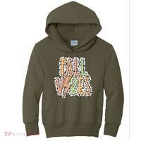 Fall Vibes Retro Autumn Patterns Kids Hoodie thumb 0