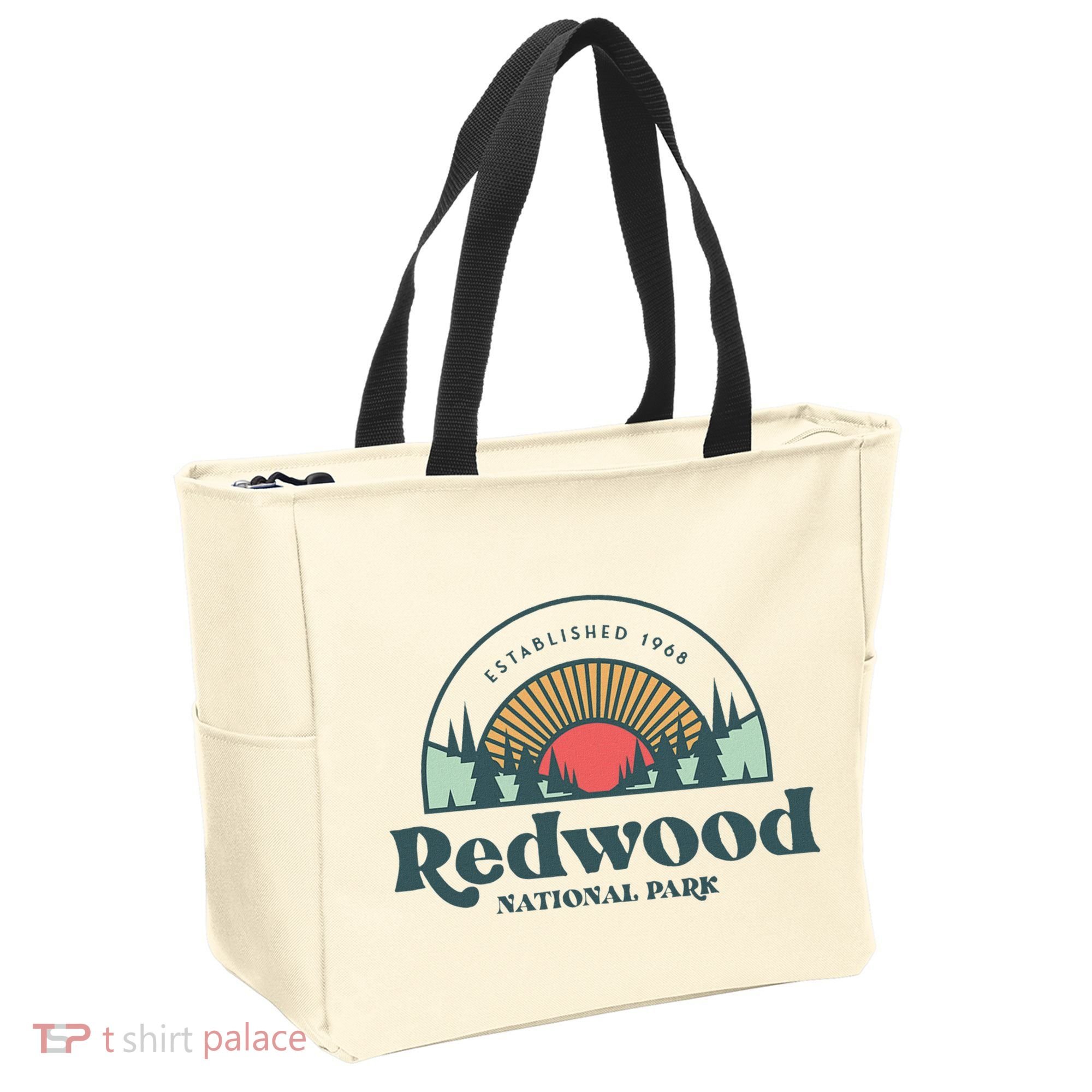 Family Vacation Retro Redwood National Park Tote Bag
