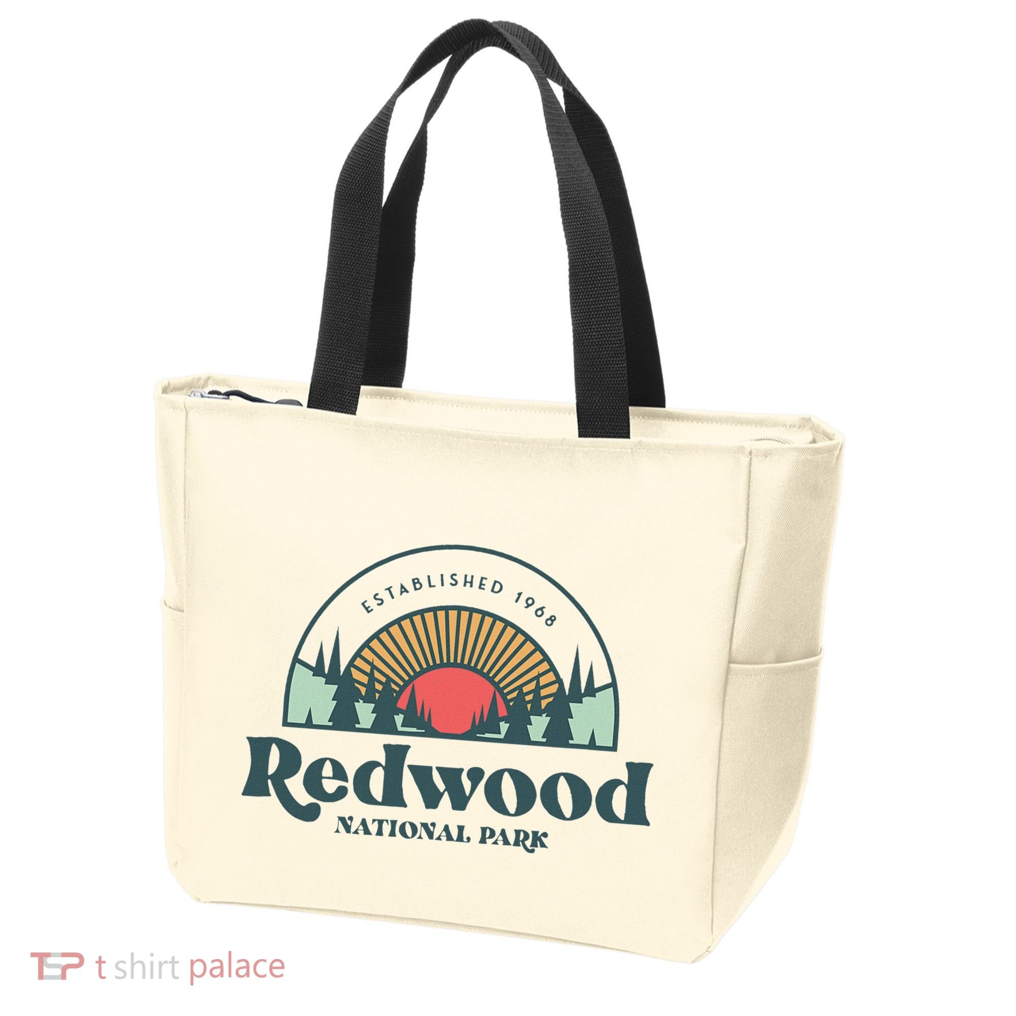 Family Vacation Retro Redwood National Park Tote Bag
