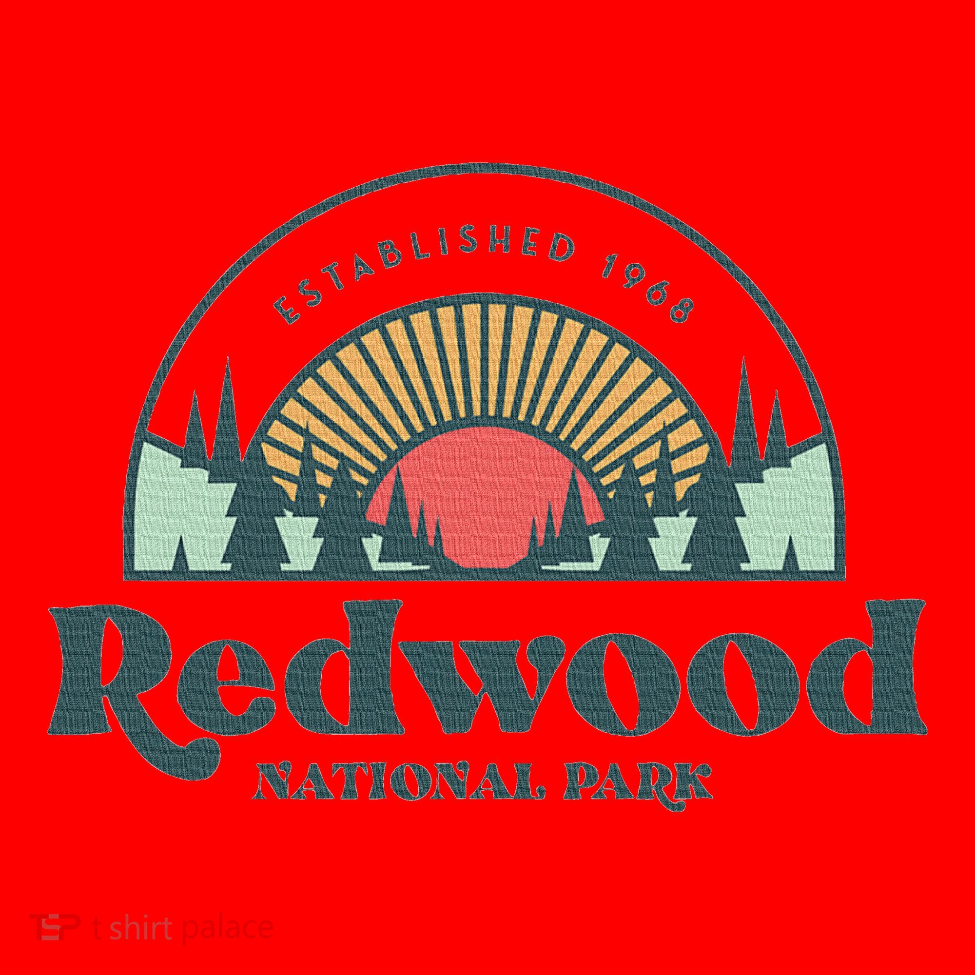 Family Vacation Retro Redwood National Park Santa Hat